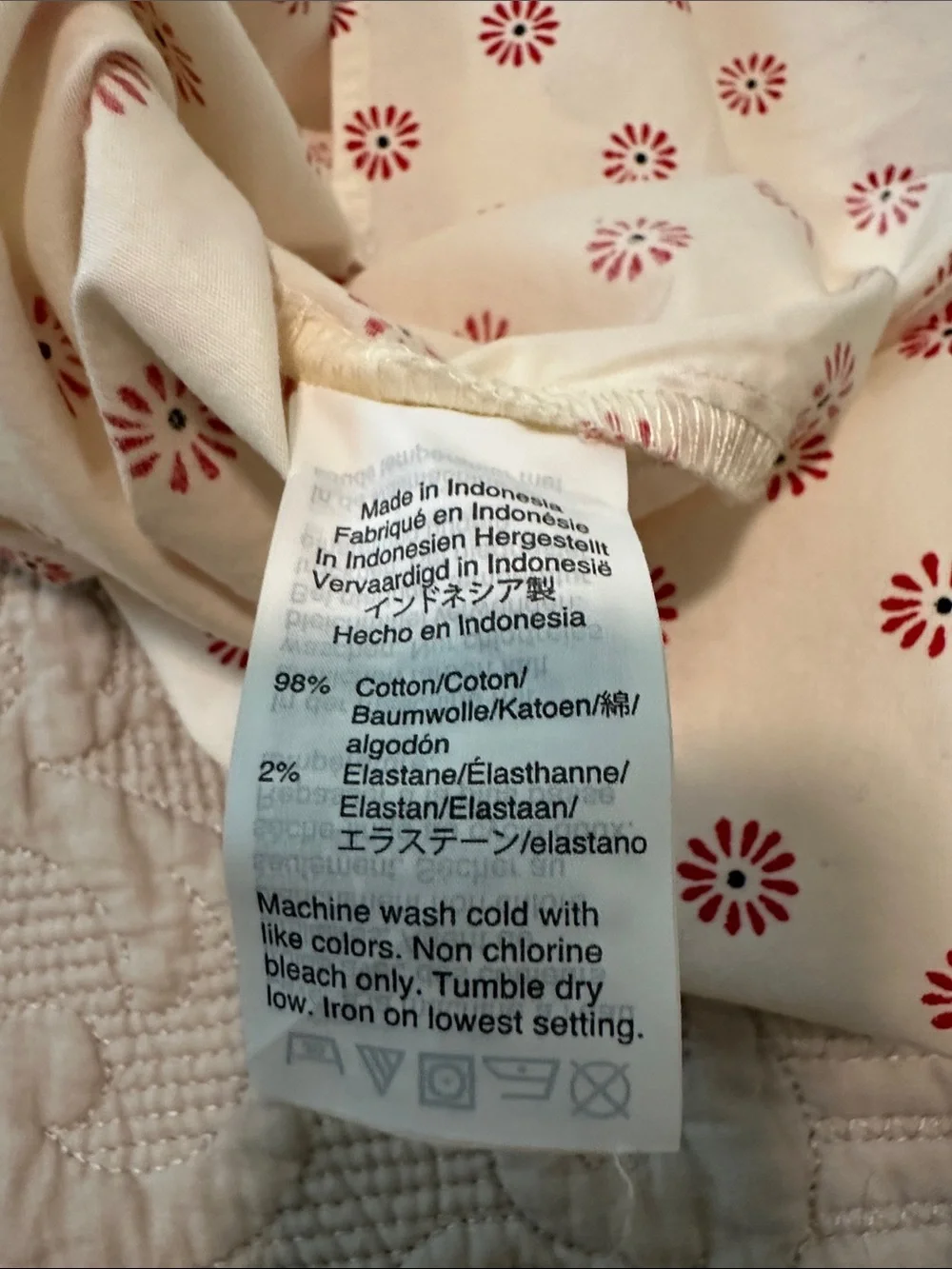 J. Crew Cream Halter shirt with Red Daisy Print size 6